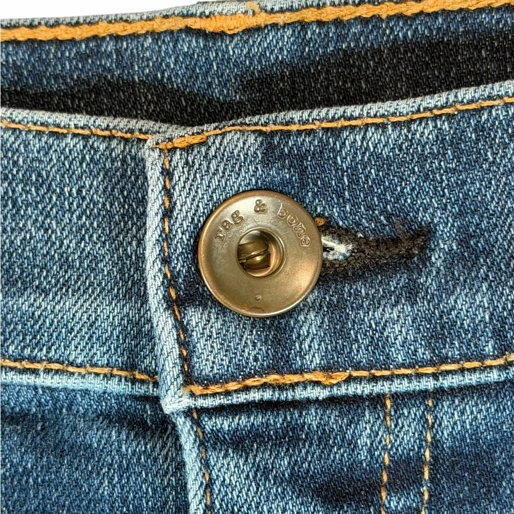 Rag & Bone Dre Slim Boyfriend Raw Hem Jeans in Keiko Sz 27